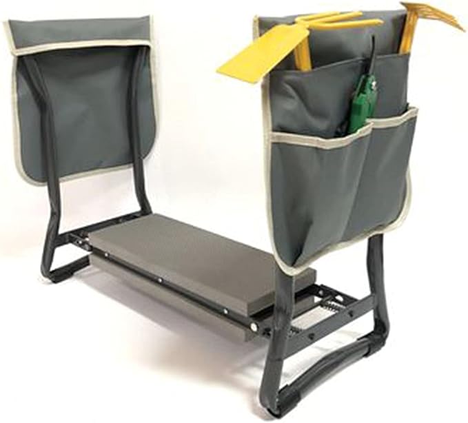 Garden Kneeler Folding Portable Garden Kneeler and Foam Chair Seat 2 in 1 Foldable Bench Gardening Lawn Knee Kneeling Pad Mat Soft Padded Stool Lightweight Lightweight and Portable