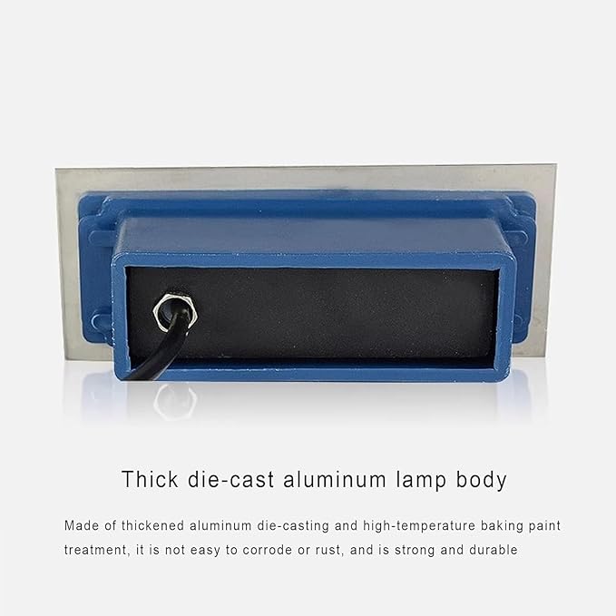 Embedded Stair Corner Ground Lights IP65 Waterproof Outdoor Landscape Lamp 5W Rectangular LED Beam Spotlight Garden Courtyard Underground Lights(Green5w(12v))