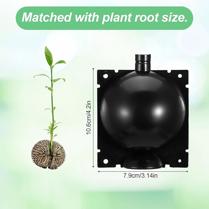 30 Pcs Air Layering Propagation Kit Reusable Half Black Half Transparent Grafting Ball Air Layering Pods Propagation Box Plant Rooting Grafting Box for Plants Medium