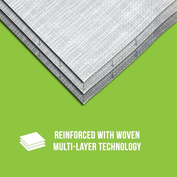 Grow1 Clear Woven Greenhouse Plastic Film Polyethylene Sheeting UV Cover 9 Mil Thick Covering for Greenhouses 32' Wide x 100' Long Roll