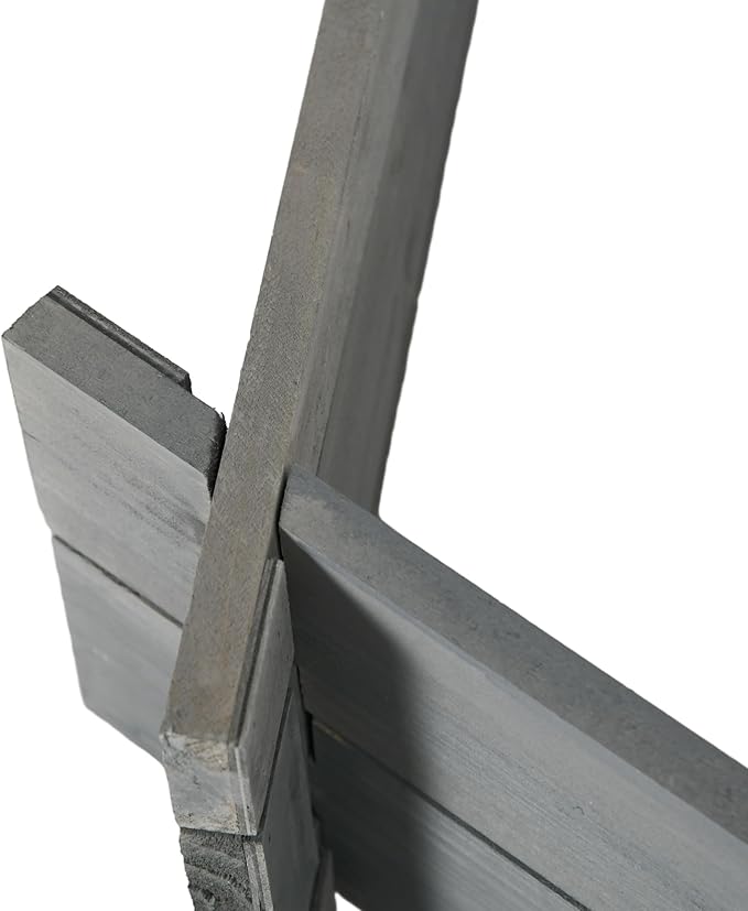 Wooden Raised Garden Bed Hexagon Screwless Planters for Outdoor Plants Vegetables Flowers Herbs 39 x 36 x 6 Gray
