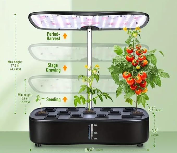 SEDLAV Hydroponic Indoor Garden Hydroponic System with LED Grow Light Hydroponics Growing System (1)