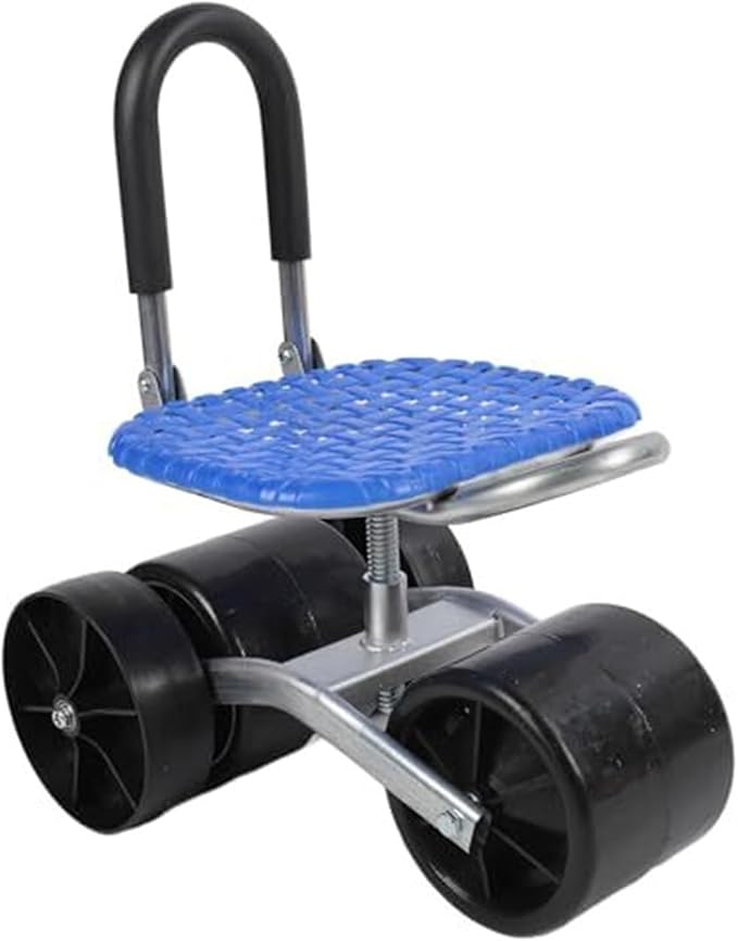 Adjustable 360° Rotating Work seat Ergonomic Garden Rolling Stool with WheelsWorkseat for Planting Picking