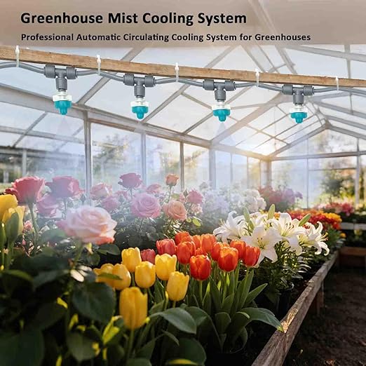 Drip Irrigation System with Water Timer(Dual System) Plug-in Quick Connection Drip Irrigation Kit 5/16“ID and 1/4 Inch Pipe Auto Watering System for Garden Spray Greenhouse Lawn Potted Plants