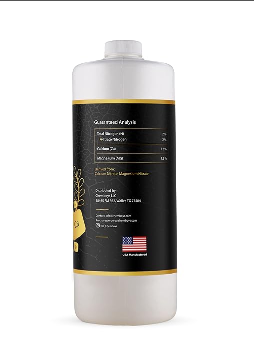 Chemboys XL Cal-Mag Plant Supplement 2-0-0 – Calcium &amp Magnesium Liquid Fertilizer Plant Nutrients for Vegetables Hydroponics Coco Coir Fruits – Indoor &amp Outdoor Use Made in USA - 1 Pint