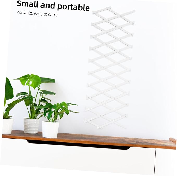 Happyyami Expandable Privacy Fence Wooden Lattice Garden Trellis Wall Trellis Outdoor for Climbing Plants