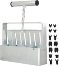 Manual Soil Block Maker Soil Blocking Tool with Comfortable Handle Galvanized Steel Quad Soil Blocker Garden Blocking Tools for Nursery Stock Cuttings Greenhouse Farm