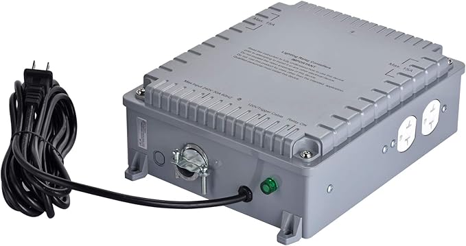 Toolazy 4-Light Controller with Trigger Cord 4 Lighting Relay Controller 120/240 VoltMaximum 4000W Light Controller for Indoor Plant Grow Light Hydroponics Growing Syste