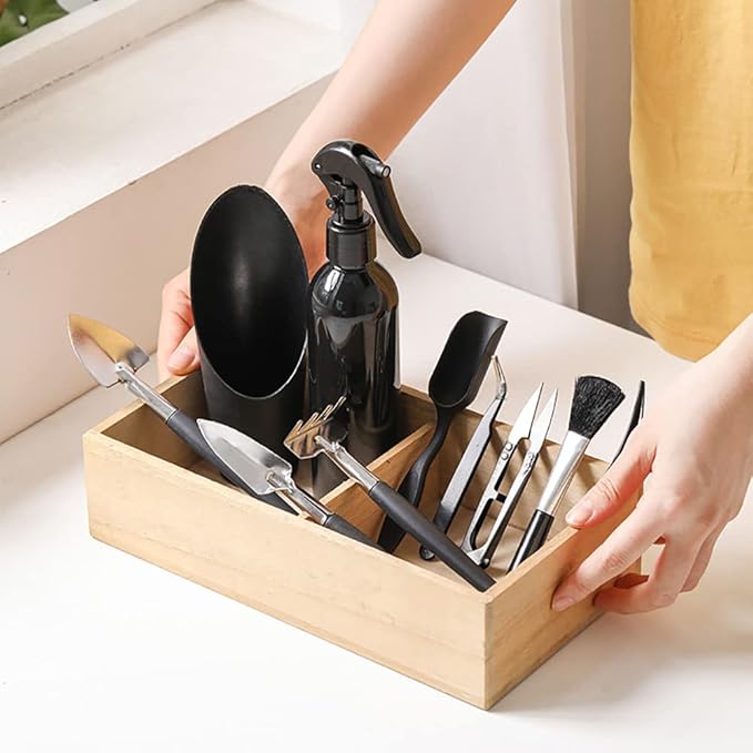 Alnicov 14 Pcs Succulent Plants ToolsSucculent Transplanting Tools Kit Mini Garden Hand Transplanting Tools Set with Storage Bag for Indoor Outdoor Miniature Fairy Garden Plant Care