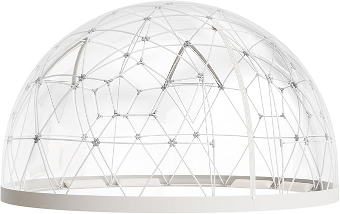 VEVOR Garden Dome Tent 15 x 9.5 ft Clear Bubble Tent House for 12-14 Person Waterproof PVC Geodesic Dome Greenhouse with Ventilated Window Outdoor Igloo Tents for Patio Backyard Party Camping