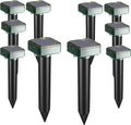 Solar Powered Mole Repellent 10-Pack Snake Vole Repellent Outdoor Gopher Repellent Ultrasonic Solar Powered for Lawn Garden Waterproof Get Rid of Moles Groundhog Chipmunk Repellent