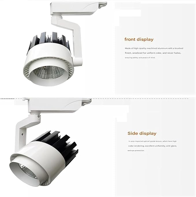 LED Track Light Clothing Store Spotlight Background Wall Showroom SpotlightS Surface-Mounted COB Track Lighting 20W 30W 35W(35wWhite)