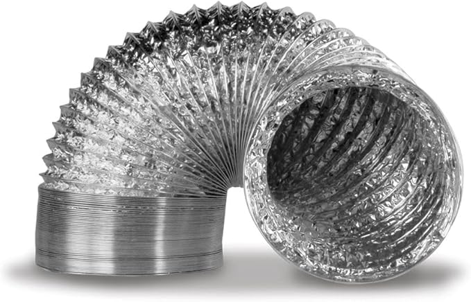 HTG Supply 8-Inch x 25-Foot Flexible Ducting for Grow Rooms
