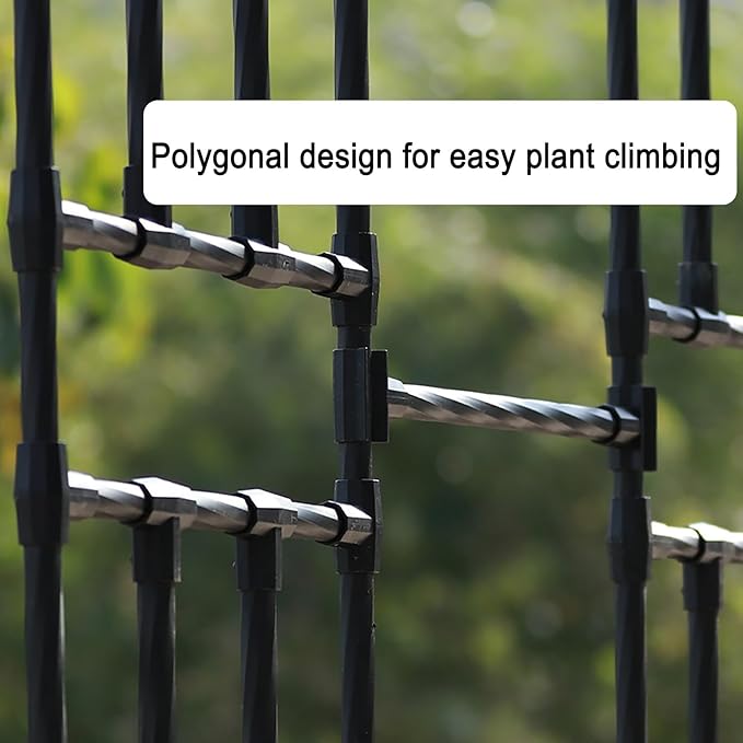 Garden Arch Arbor Trellis for Climbing Plants Outdoor Half Sided Arch Against The Wall Garden Arch Trellis Garden Trellises for Patio Lawn Backyard Black 1.96/2.95/3.93/4.92/5.9/7.21/7.87ft(220CM(