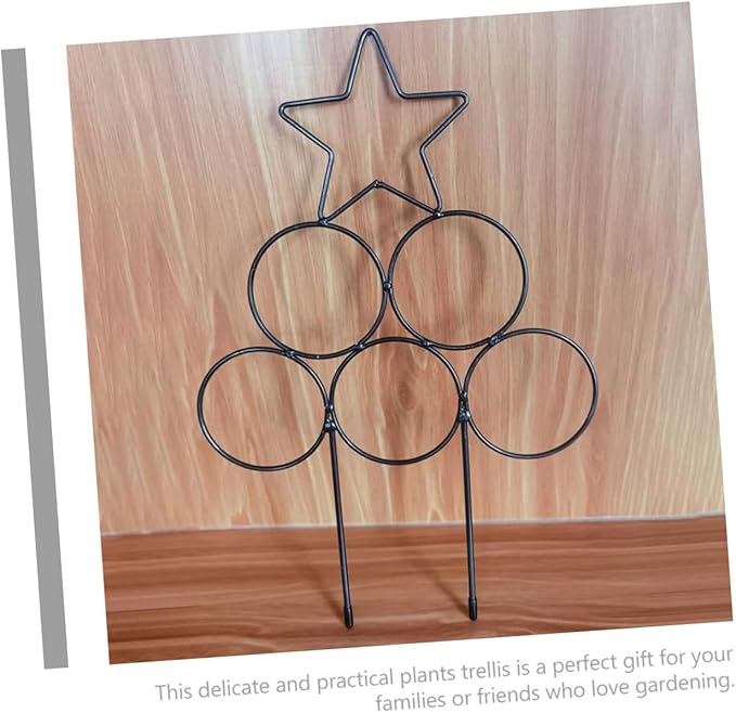 Happyyami 8 Pcs Iron Garden Trellis As i Am Indoor Plant Trellis Climbing Trellis Plant Star Trellis Garden Trellis for Climbing Plants Indoor Cucumber Trellis Indoor Trellis Metal Planter