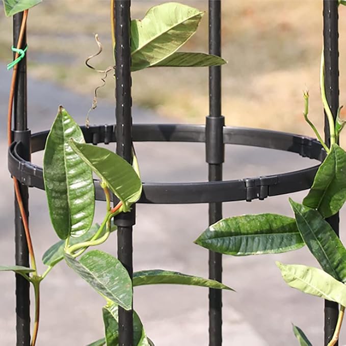 Tower Obelisk Garden Trellis for Climbing Plants and Flowers - Elegant Metal Support Stand for Vines and Roses - 115cm145cm175cm Tall - Black (Size : 10/25.4cm Dia. x 57/145cm H)