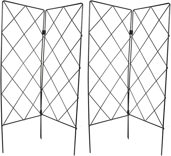 BESPORTBLE Garden Trellis for Climbing Plants 2pcs Outdoor Foldable Plant Support Stand 20x53cm Vine Climbing Frame for Vegetable and Raspberry Garden
