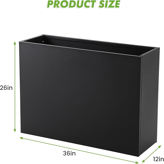 CABIHOME Steel Raised Garden Bed - Large Steel Planter Box Anti-Rust Metal Grow Box for Vegetables Patio Balcony Backyard