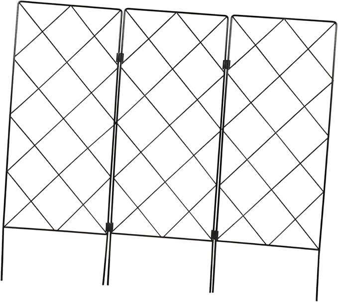 Multifunctional Foldable Climbing Plants Rack Rustproof Garden Trellis Support Stand for Vine Flowers Vegetables and Fruits Stable Frame for Outdoor Gardening and Healthy Plant