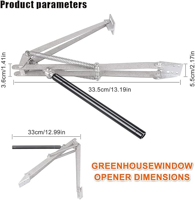 Greenhouse Window Openers Temperature Controlled Automatic Vent Opener 2 Spring Heavy Duty New Uprated Piston Up to 15 Kg Load Solar For Greenhouse Garden Temperature Control ( Color : 1pcs )