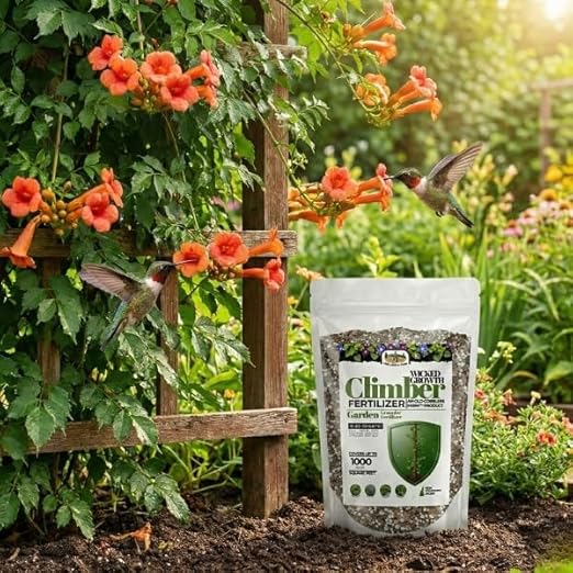 Old Cobblers Farm™ Wicked Growth Climbers &amp Vines Fertilizer – Helps Fast-Growing Vines and Climbers Reach New Heights with Colorful Blooms (5 lbs | 10 lbs | 15 lbs | 20 lbs) (20 lbs)