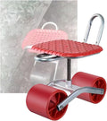 Rolling Gardening Work SeatGarden Stool with 2 Wheels Adjustable Height 20-33cmCan Bearing 150kgfor Orchards Farms(Red)