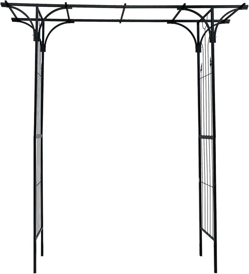 Metal Garden Arch GTrClimbing Plants Support Arch Outdoor Arch Wedding Arch Party Events Archway Black