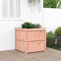 Large Square Garden Planter Box Solid Douglas Fir Wood Oiled Finish 27.6x27.6x27.6 inch Outdoor Raised Garden Bed for Patio Balcony Herbs Flowers Vegetables