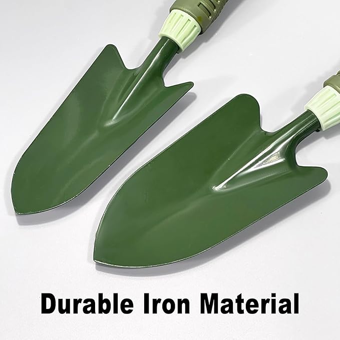 FTVOGUE 4PCS Garden Tool Set Gardening Tools with Non Slip Rubber Grips and Storage Bag for Digging Weeding Loosening Soil Aerating Transplanting