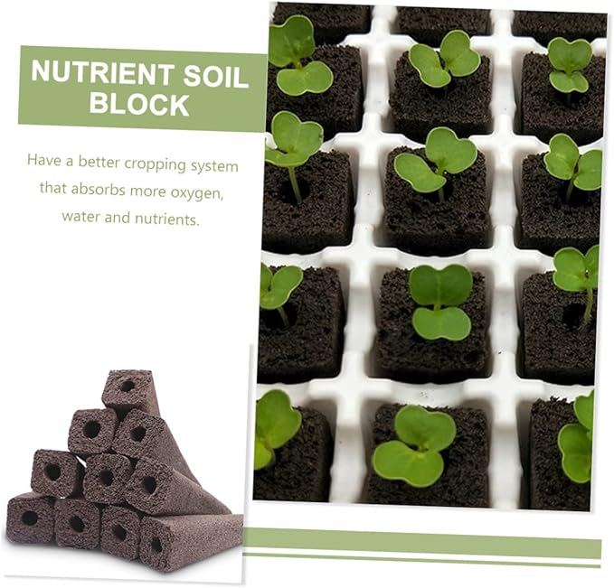 BESPORTBLE 100pcs Indoor Plants Soil Blocks Potting Soil Blocks for Transplantation