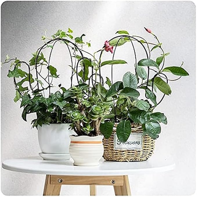 4 pcs 13 * 11.4in Trellis for Potted Plants Mini Garden Trellis for Climbing Plants Iron Trellis DIY Climbing Trellis
