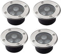 4PCS LED Beam Spotlight - 3W Outdoor SpotlightUnderground Light LED Ultra-Thin Recessed Patio Floor Light IP67 Waterproof Landscape Lights Built-in Floor LaBlue-24V