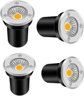 4 Pack LED Landscape Lights - 5W COB Waterproof Outdoor Recessed Spotlights Low Voltage Round Garden Lights for Patios Lawns Driveways &amp Decks (IP67 Blue AC85-265V)