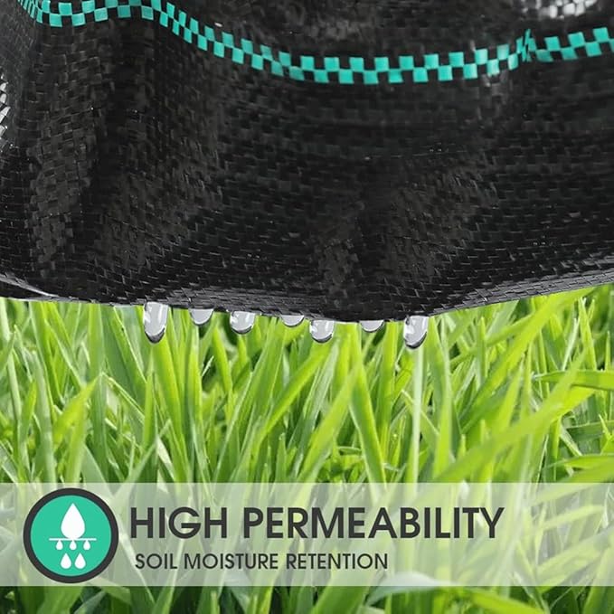 Garden Landscape Fabric PP Gardening Mat Road Ground Cover for Agriculture Mulching Film(1.8x10M)