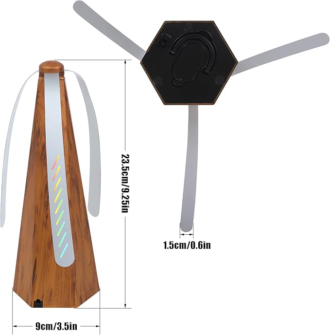 PIOPIAONIU 2 Pcs Table Fly Fans Wood Grain Fly Fan for Indoor and Outdoor Meal Fans for Picnic Restaurant Home