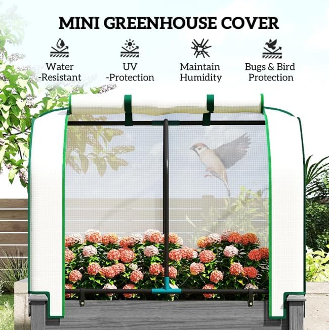 Raised Garden Bed with Legs &amp Retractable Cover 46.9 Tall Planter Box with Non-Woven Fabric Elevated for Vegetables Herbs Flowers Outdoor Patio Balcony 88 LB Capacity (Dark Gray)