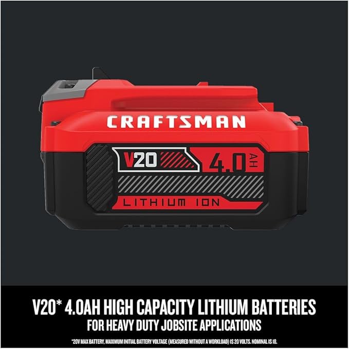 CRAFTSMAN V20 Cordless String Trimmer/Edger and Leaf Blower Combo with 4.0 Ah Battery and Charger Wide Cut Weedwacker 90 MPH Blower Lightweight (CMCK279M1)