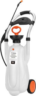 VIVOSUN 3.2 Gallon Lawn and Garden Wheeled Pump Compression Sprayer with Pressure Relief Valve Labor-Saving Wheel Design
