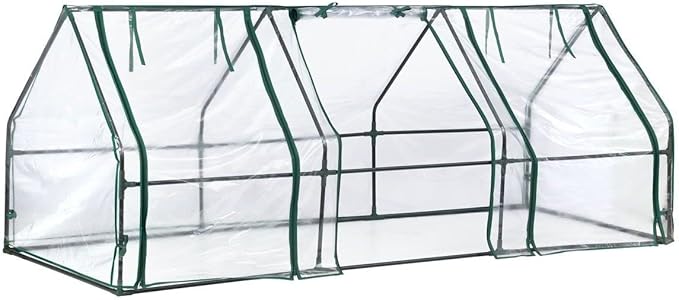 ShelterLogic 3' x 8' x 3' GrowIT Small Garden Greenhouse for Outdoors Easy-Access &amp Durable