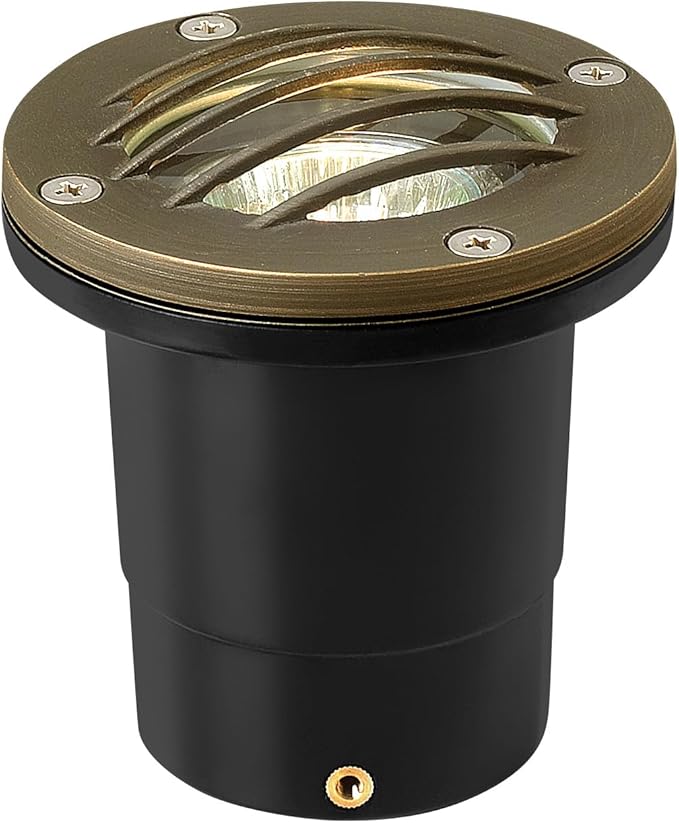 Hinkley Hardy Island Grill Top 12V Low Voltage Well Light Cast Brass Clear Glass Includes Wiring Kit Matte Bronze Finish
