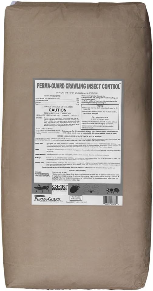 Perma Guard Crawling Bug Insect Control Diatomaceous Earth-50 Pound Bag White (EGP-DE-Bug)