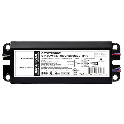 eldoLED | 2743YA OPTOTRONIC®OT 100W 347-480V 800C Programmable LED Driver | Replacement for Osram Driver 79206 New Part# Ot100W/347-480/800C/2DIM/P6