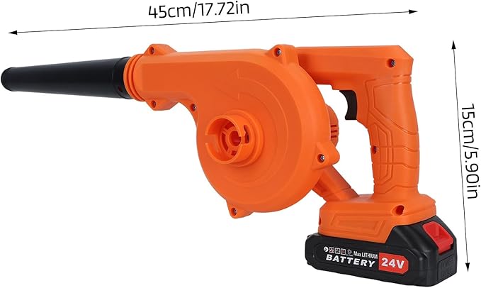 Cordless Leaf Blower Battery Powered24V Leaf Vacuum with 2 Batteries and Charger 2 in 1 Electric VacuumLightweight Small Headheld Garden Leaf Blower for Lawn Patios