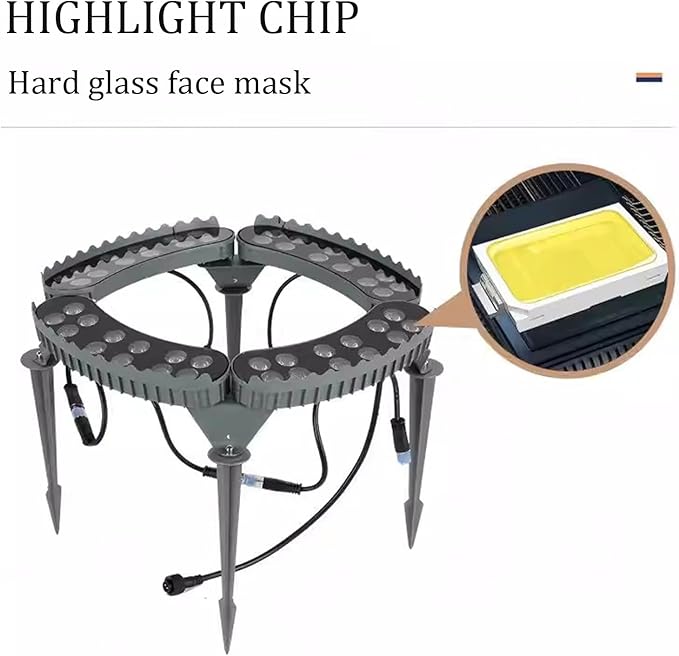 Palm Tree Lights Die‑cast Aluminum LED Tree Hugger Lights Outdoor for Villa Garden Landscape Lighting.Excluding Transformer(Red5 lamp Heads)