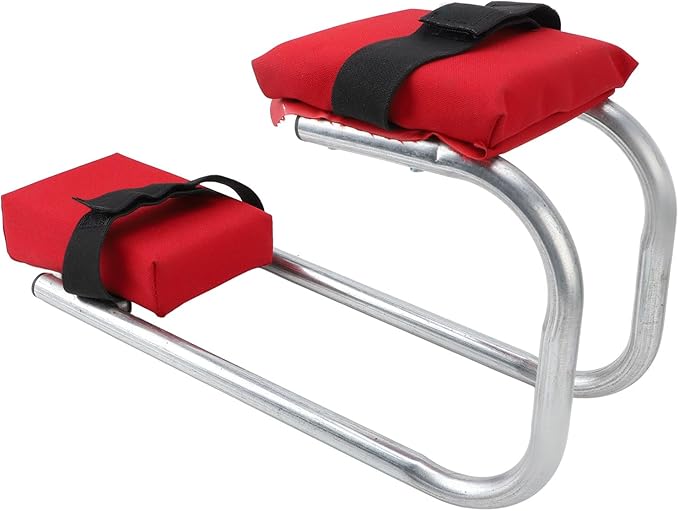 Knee Seat for Gardening Anti Numbness Portable Strap on Kneeling Device with EVA Pad Labor Saving High Load Bearing Ergonomic Kneeling Seat Leg Brace for Fishing Floor Cleaning (Red)