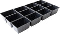 12 Cell Plant Tray Inserts - Pack of 50 - One Dozen Perforated Planter Cells with Drain Holes - for 10x20 Trays. Gardening Seed Starts Microgreens &amp More