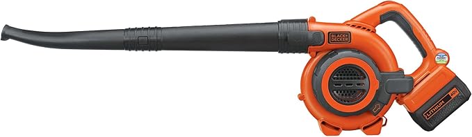 BLACK+DECKER Leaf Blower Cordless Leaf Vacuum and Mulcher Combo Kit Battery and Charger Included 40V 120 mph Air Speed 6-Speed Dial Built-in Scraper with Collection Bag (LSWV36)