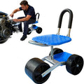 Auxiliary Gardening Chair with Wheels and Foldable backrest Used for Outdoor Vegetable Picking and Bending Assistance During car Maintenance (Folding Three-Wheel Storage Model)