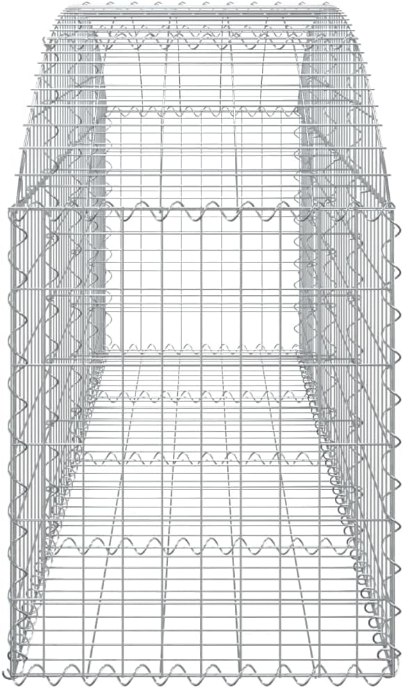 78.7 Large Rectangular Galvanized Iron Gabion Planter Box 19.7 H Outdoor Garden Planter for Yard Patio Silver Wire Basket Pot for Flowers Vegetables Heavy-Duty Raised Bed Kit