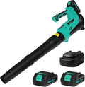 Cordless Leaf Blower - 550 CFM / 130 MPH Ideal for Wet Leaves Heavy-Duty Leaf &amp Outdoor Spaces with 2 * 2.0 Batteries &amp Charger